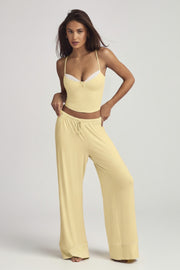 Oh Polly Ivelle pantalon pyjama jaune pastel modal