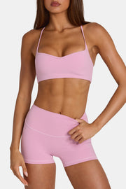 Oh Polly Bo+Tee Brassière sport Sweet Pink maintien léger