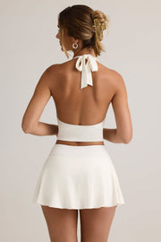 Oh Polly Shorts Keoni jupette blanche modal taille basse