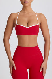 Oh Polly Bo+Tee BT2097 brassière sport rouge vif col coeur