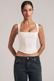 Oh Polly Vivee 15439 top ivoire col carré modal