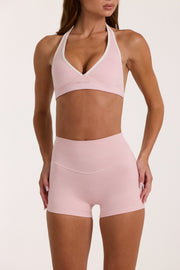 Oh Polly Bo+Tee short mini sport blush marl taille haute