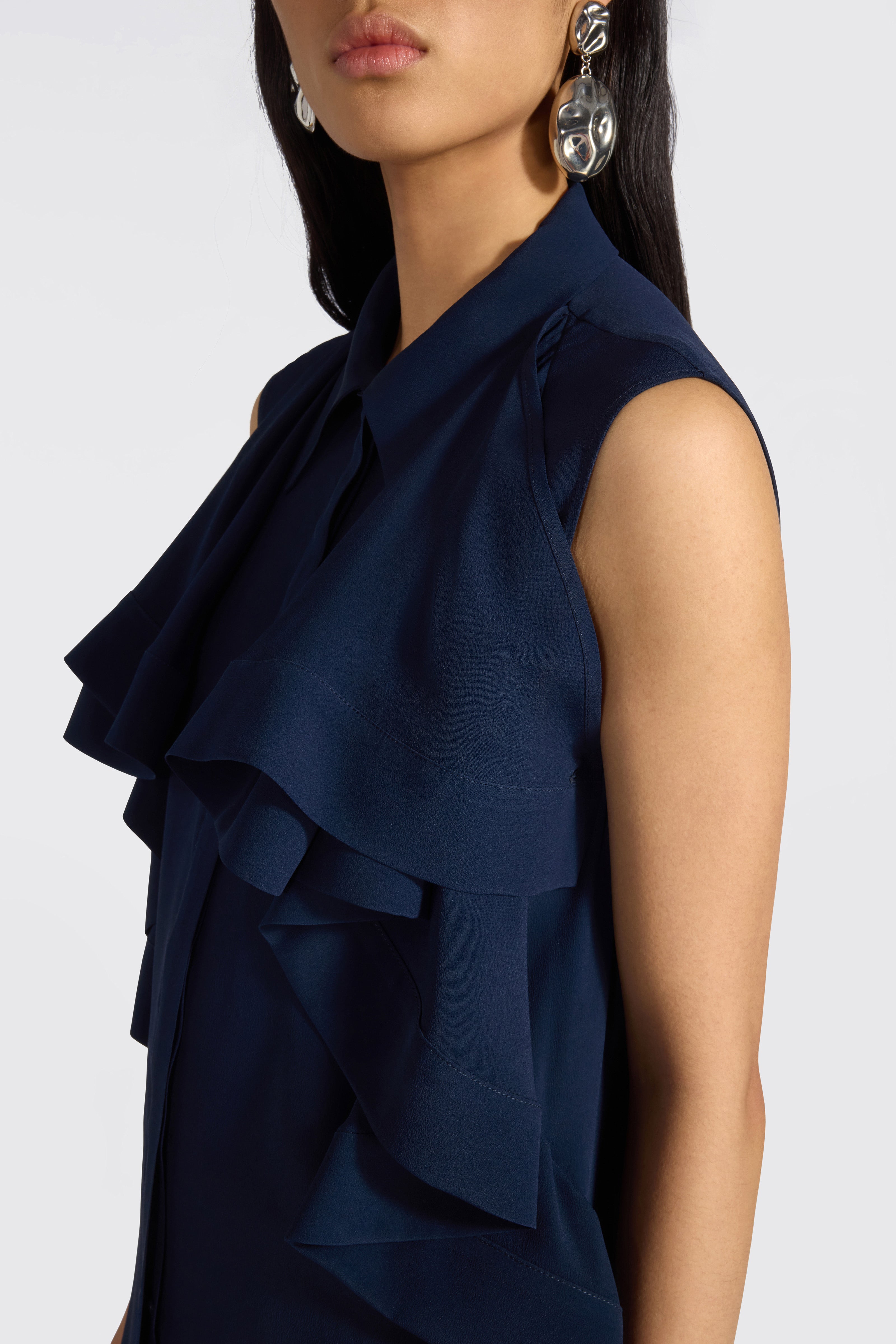 Liviana Conti Jamila blouse Notte acétate soie