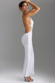 Oh Polly Magdalena robe maxi blanche sirène