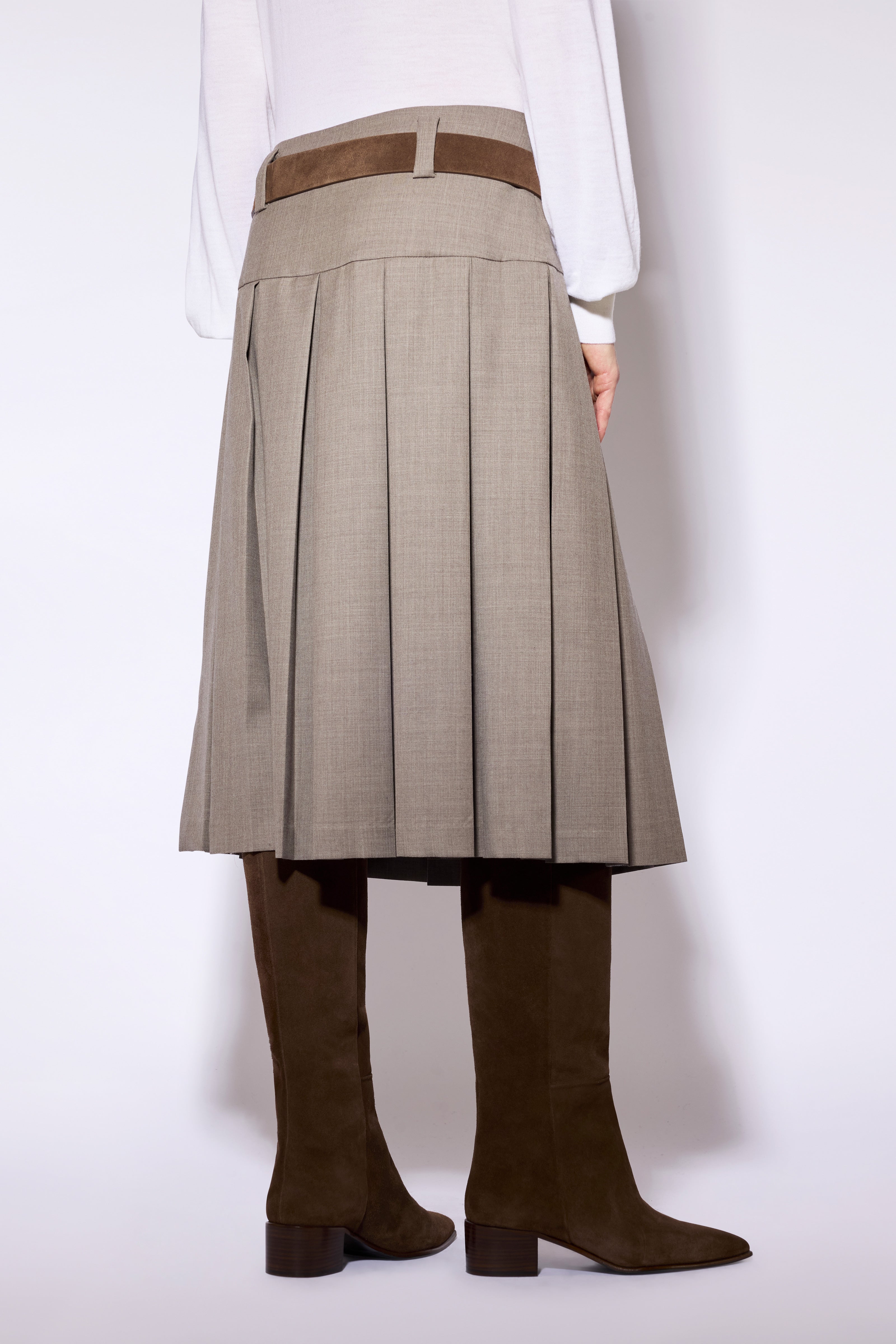 Liviana Conti Wendy jupe midi laine noir