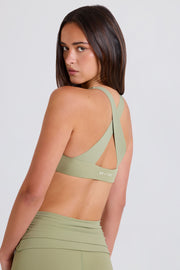 Oh Polly Bo+Tee Crossback brassière matcha col V