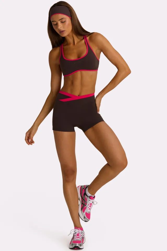 Oh Polly Bo+Tee short sport truffle taille enveloppée