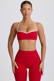 Oh Polly Bo+Tee BT2097 brassière sport rouge vif col coeur