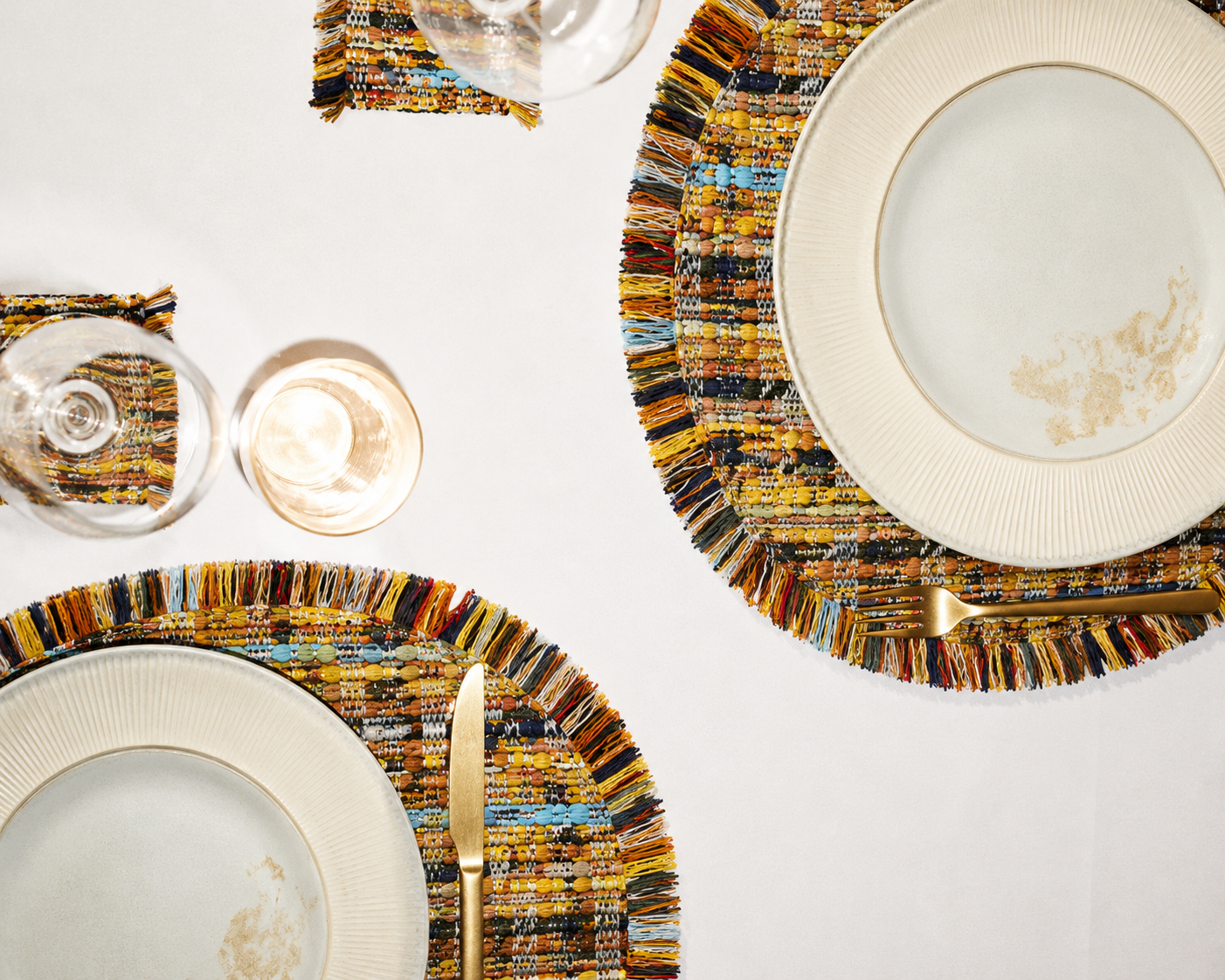 The Ethiquette Maison Set de Table Rond Saint Tropez Tweed