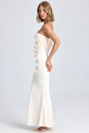 Oh Polly Aveline robe maxi ivoire fleurs sirène
