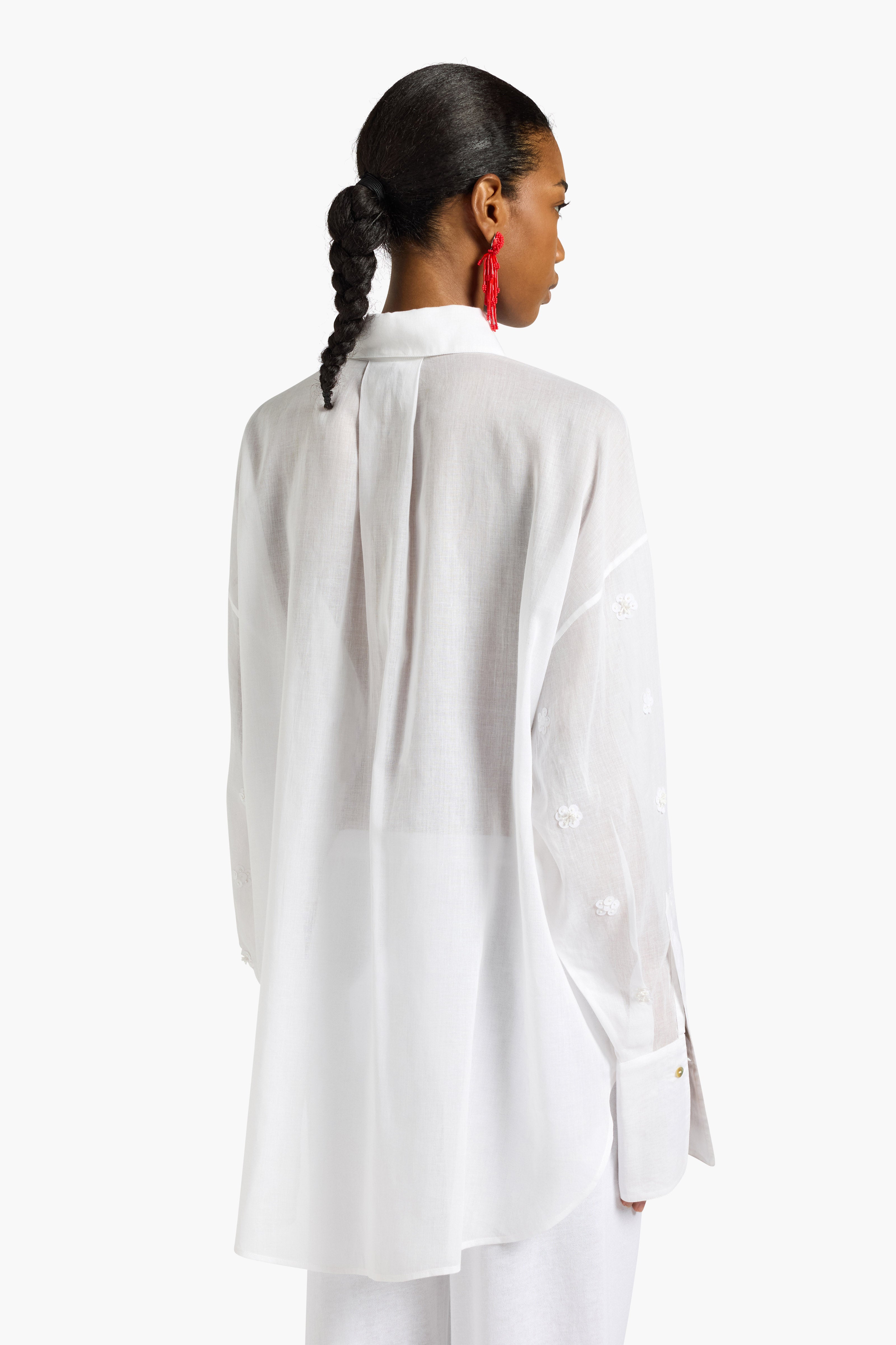 Liviana Conti Angel chemise femme blanc coton oversize
