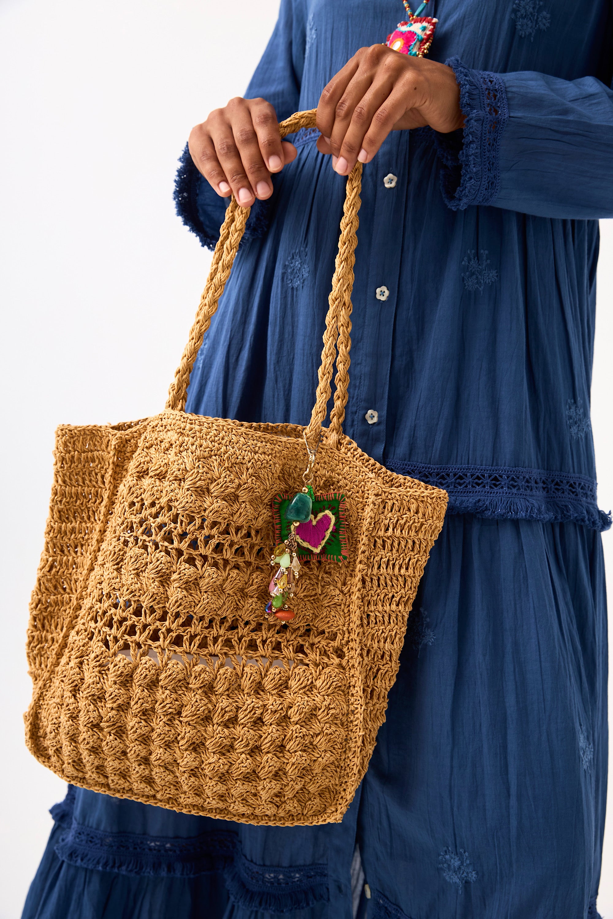 Chicosoleil Alfredo sac cabas raphia naturel
