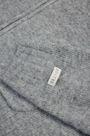 Oh Polly sweat zippé BT02527 hoodie court gris maille douce