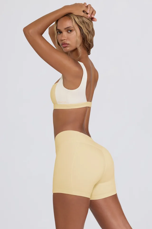 Oh Polly Shorts BT2234 short mini jaune chiné stretch