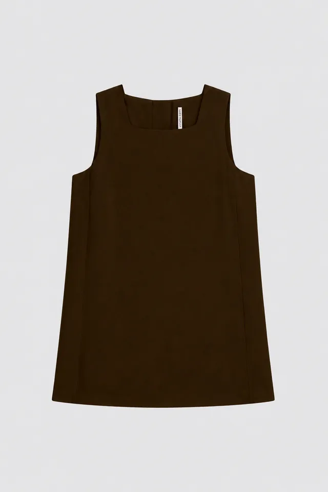 Liviana Conti Suzy robe mini sans manches Polline viscose-lin