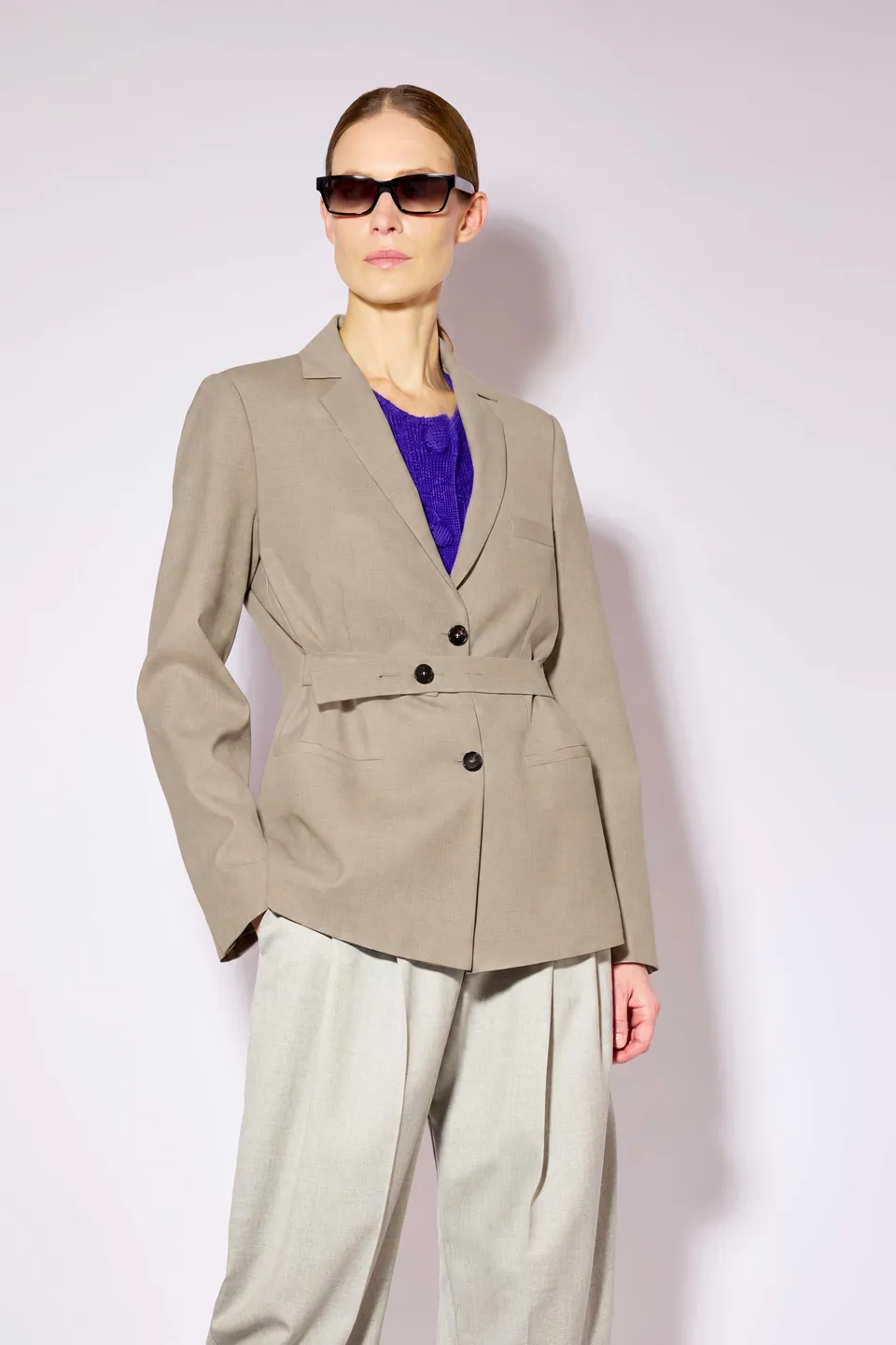 Liviana Conti Hunter blazer noir 40 gabardine laine