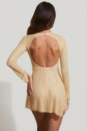 Oh Polly Embellished Mini Robe Dixie Gold Dos Nu