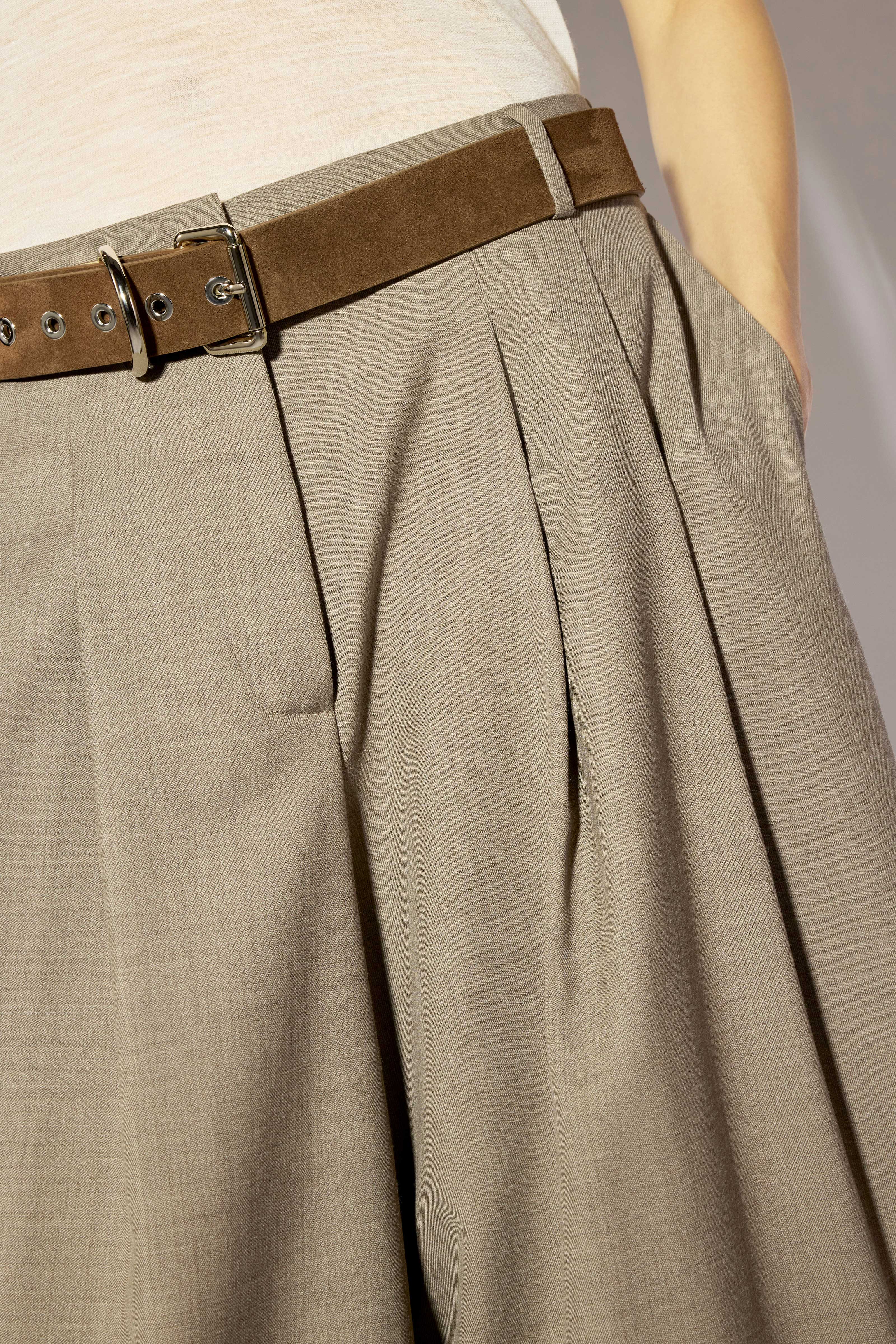 Liviana Conti Adam pantalon wide leg marron laine