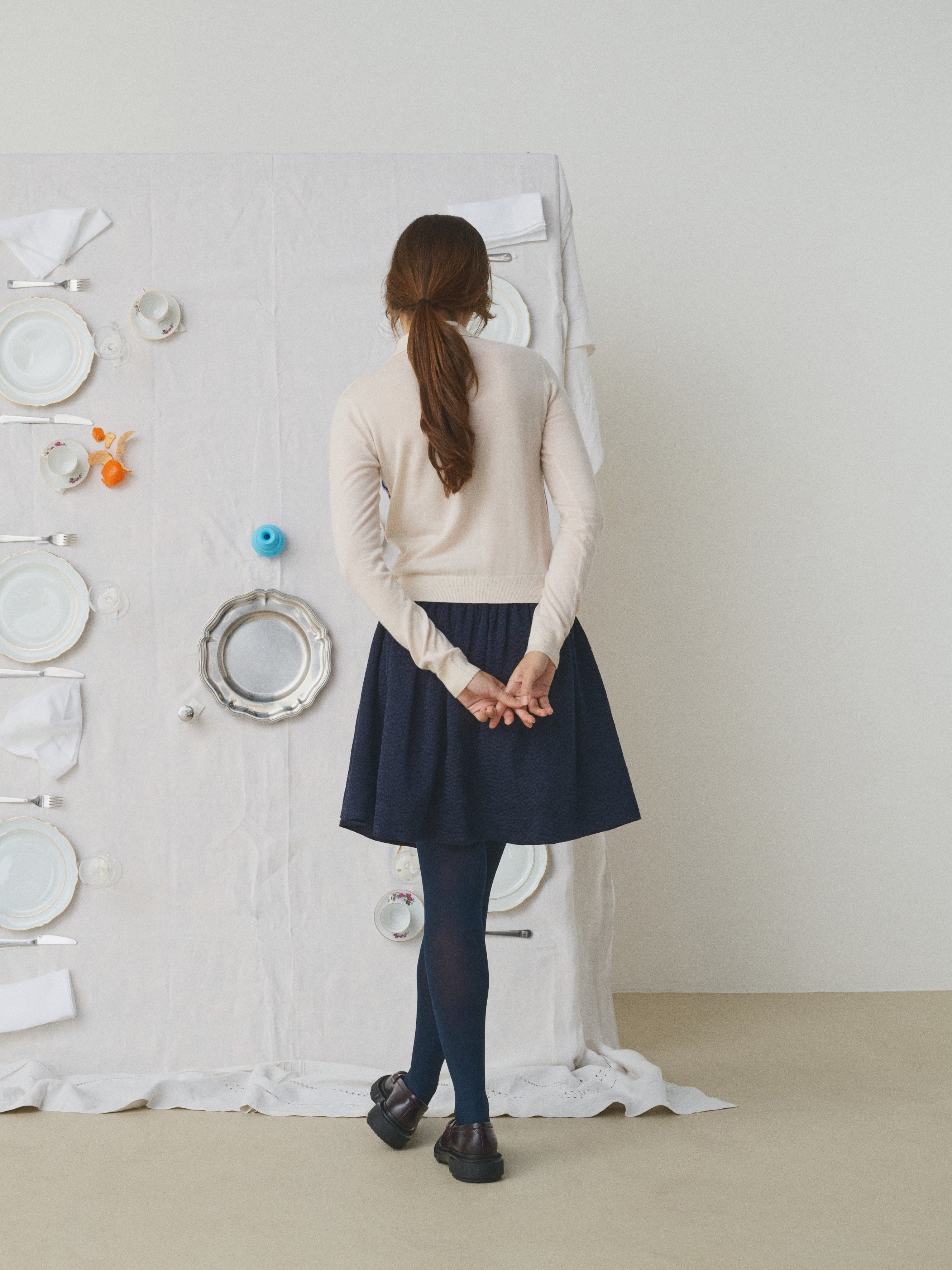 Mii à table Pull Polo La Vaisselle jacquard laine taille M