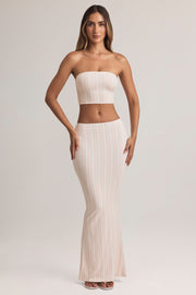 Oh Polly Blake Modal Maxi Jupe rayée taille mi-haute