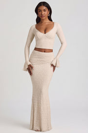 Oh Polly Tops Dagny top dentelle ivoire volants