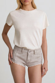 Oh Polly Shorts Lanori short jean écru dentelle