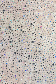 Oh Polly Embellished 9011 mini jupe blanche strass fente
