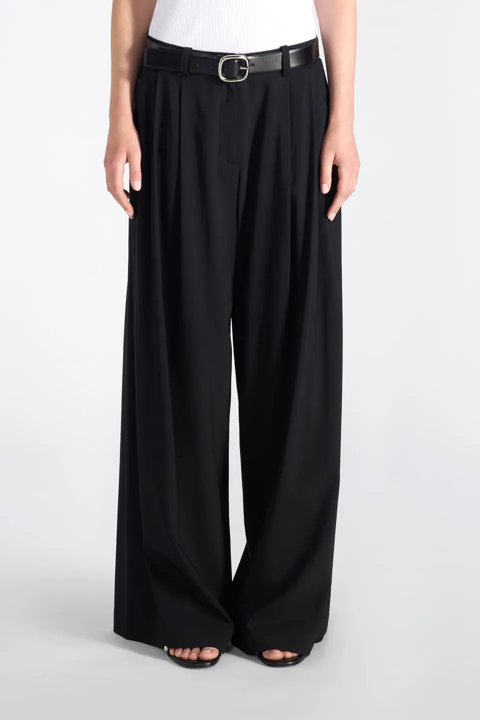 Liviana Conti Anthony pantalon noir viscose-laine pinces