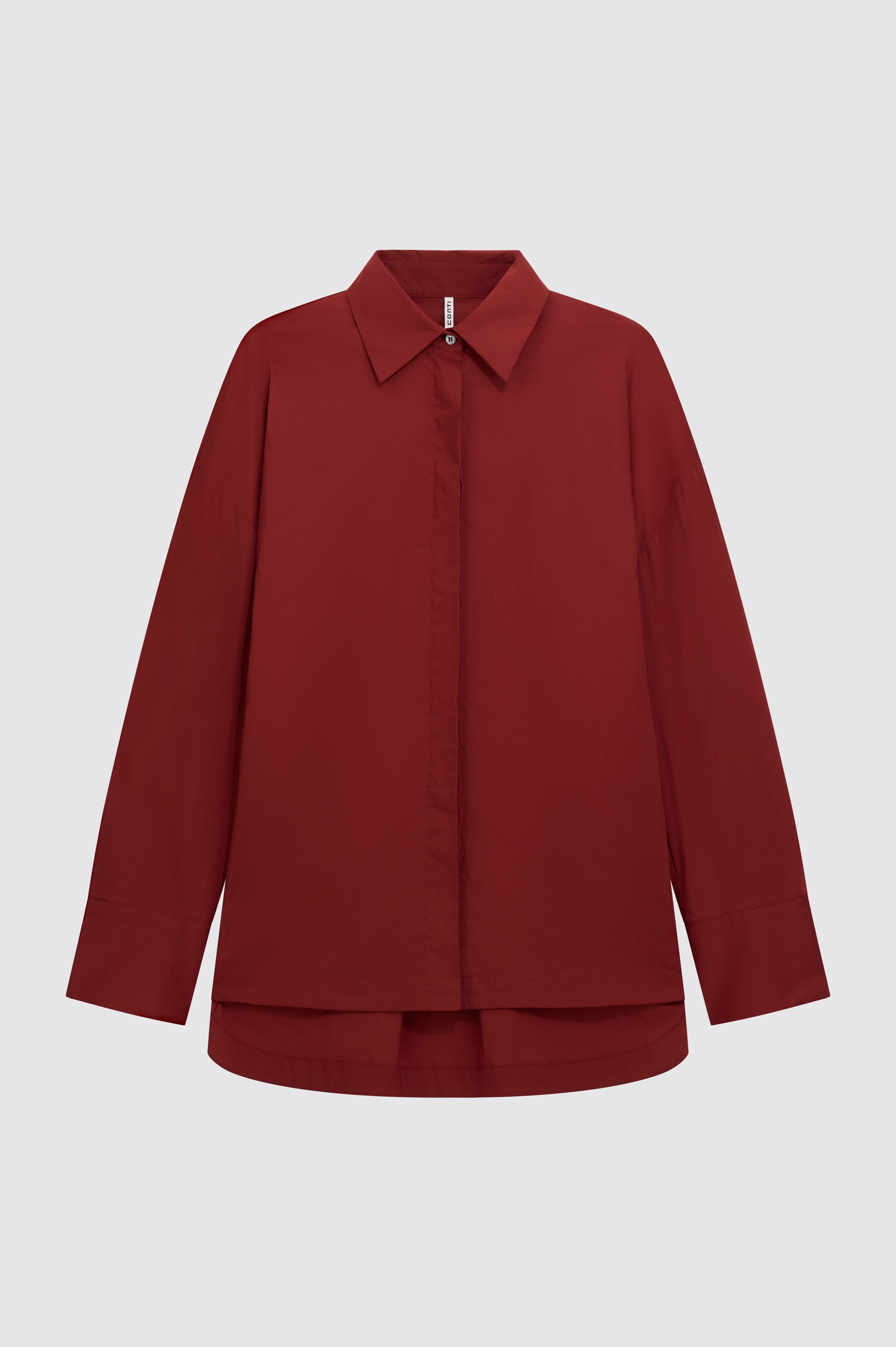 Liviana Conti Camicie Lien chemise droite terracotta