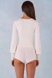 Oh Polly Jumpsuits combishort Ismera ivoire maille