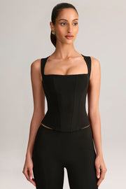 Oh Polly Vivee 15439 top noir col carré modal