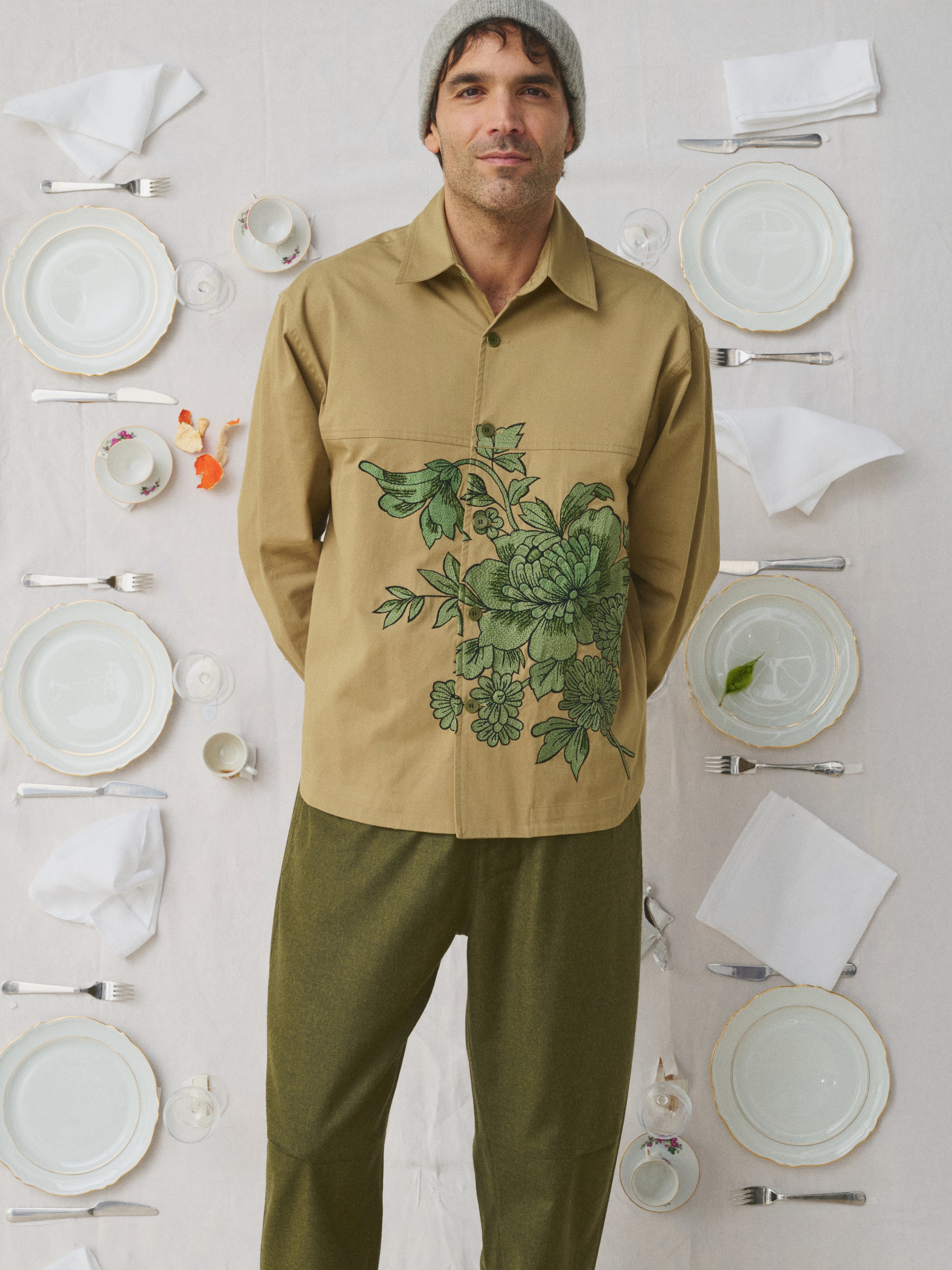 Mii à table Chemise Babu La Vaisselle chemise homme motif