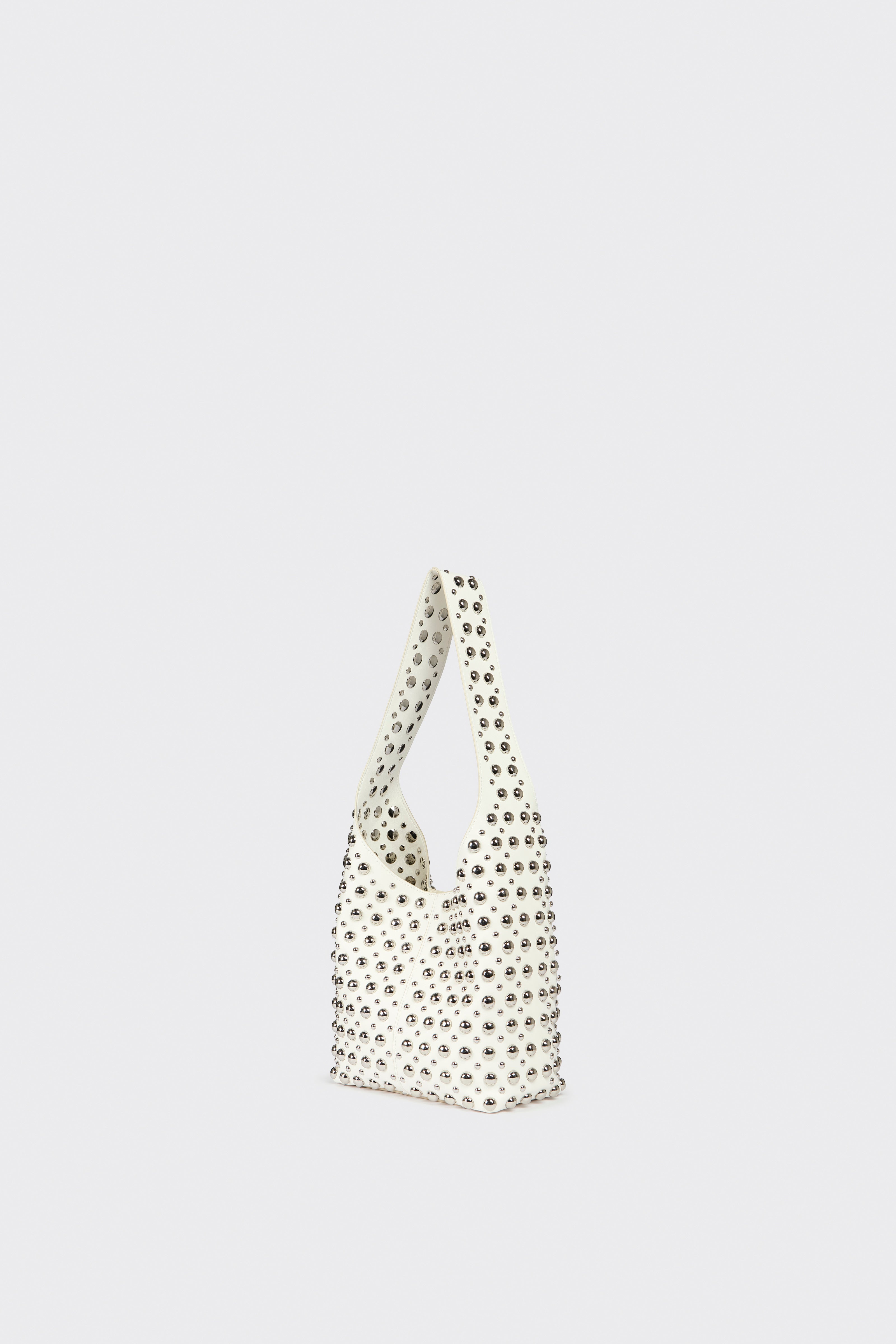 Liviana Conti Christy sac hobo clouté blanc