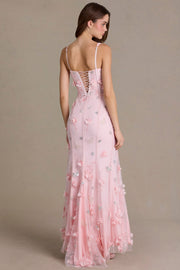 Oh Polly Embellished robe corset rose bébé 15734 longue