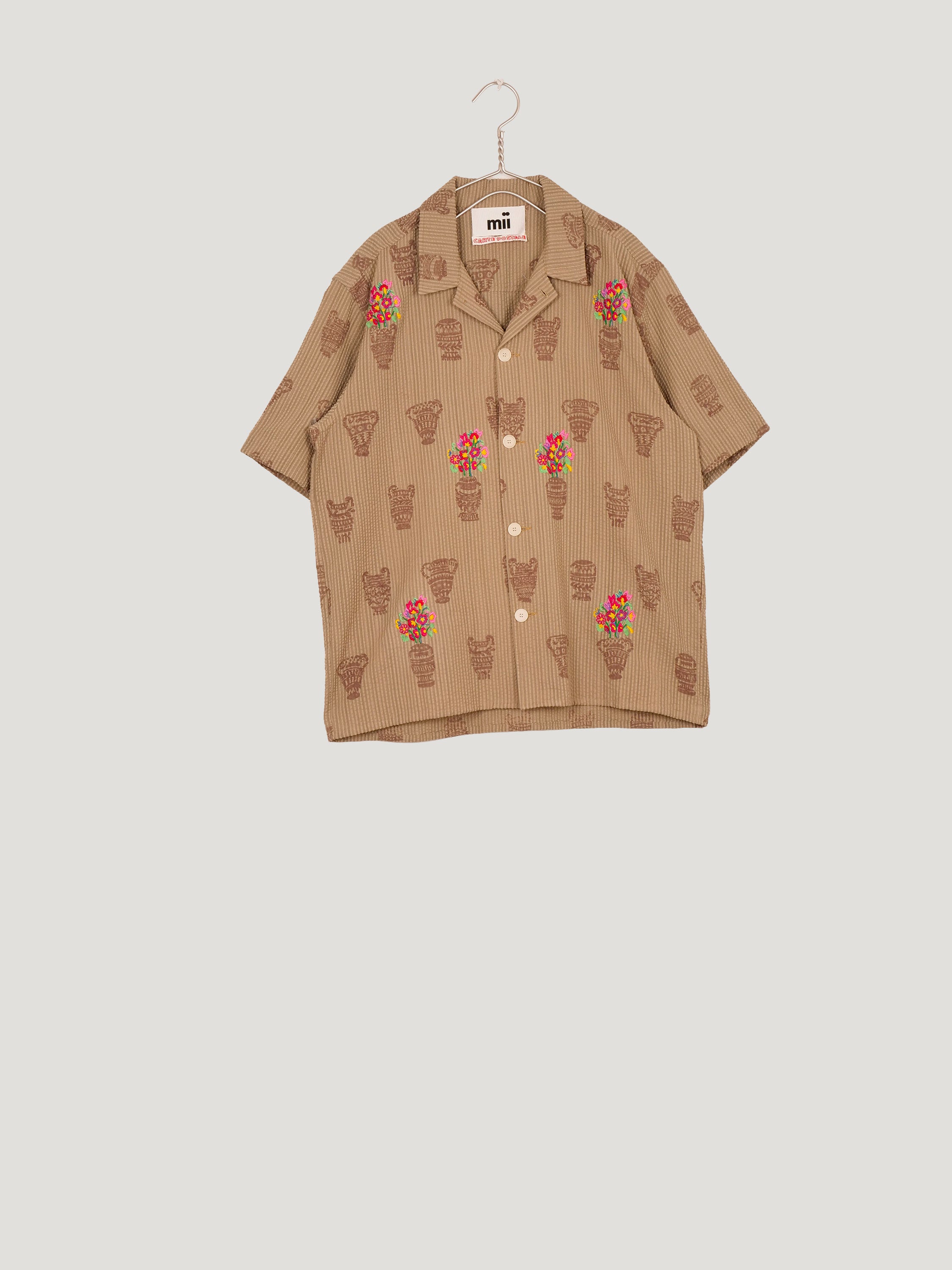 Mii en carte postale Subha chemise homme brodée taille S