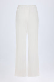 Oh Polly Trousers Libby pantalon blanc pointelle