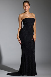 Oh Polly Embellished Florentina 8065 robe bustier noire strass