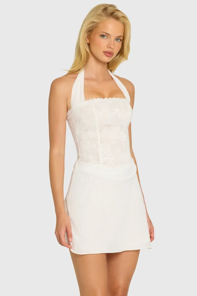 Oh Polly Rasha robe mini corset sequins perle 8