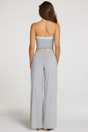 Oh Polly Reina pantalon large modal gris chiné