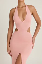 Oh Polly Calantha 10085 robe maxi rose abricot dos nu