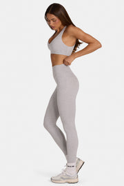 Oh Polly Bo+Tee legging gris chiné taille haute
