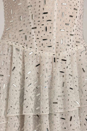 Oh Polly Embellished Orren robe mini blanche à strass