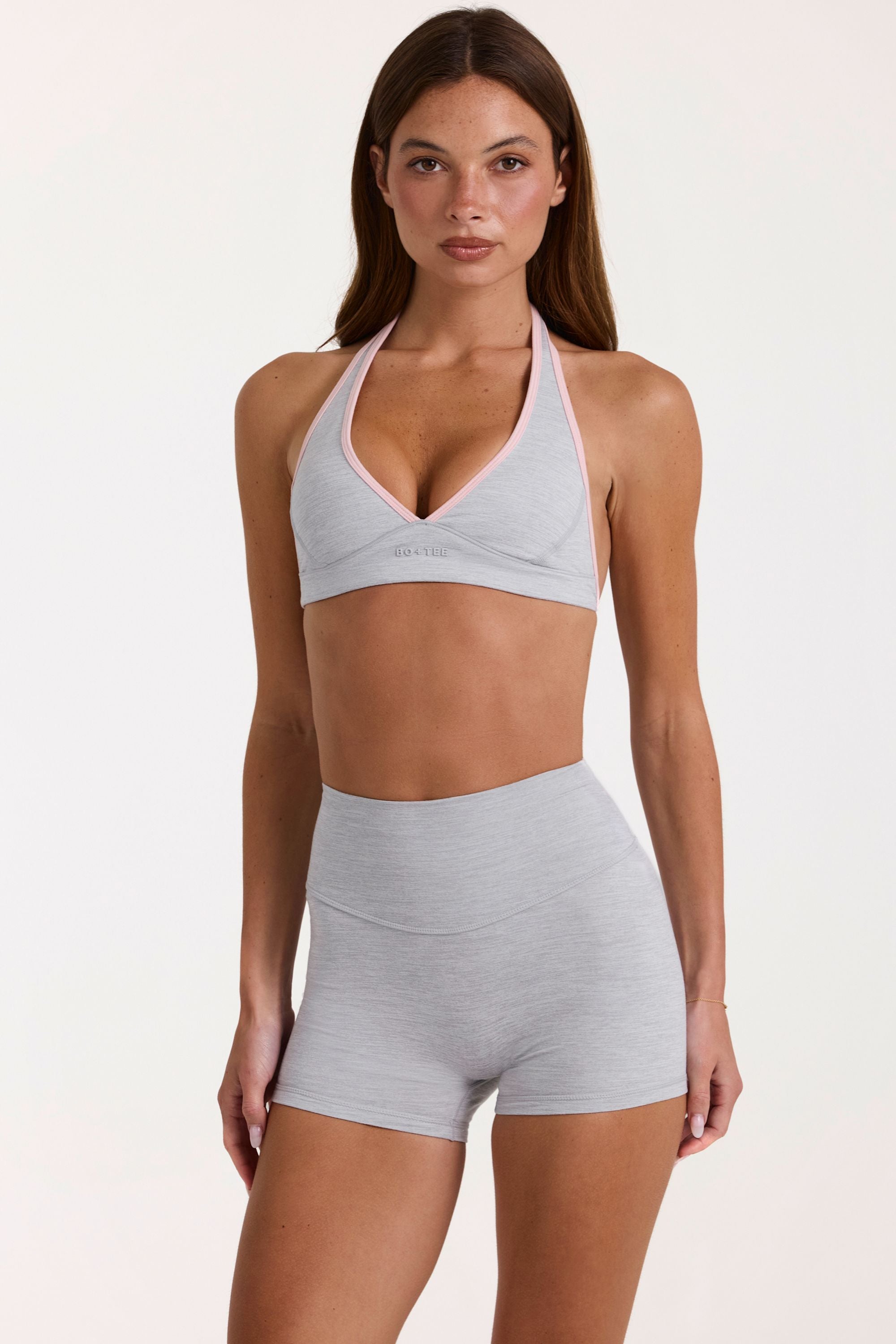 Bo+Tee Soft Active brassière sport gris chiné V