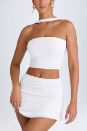 Oh Polly Kika jupe mini blanche taille mi-haute