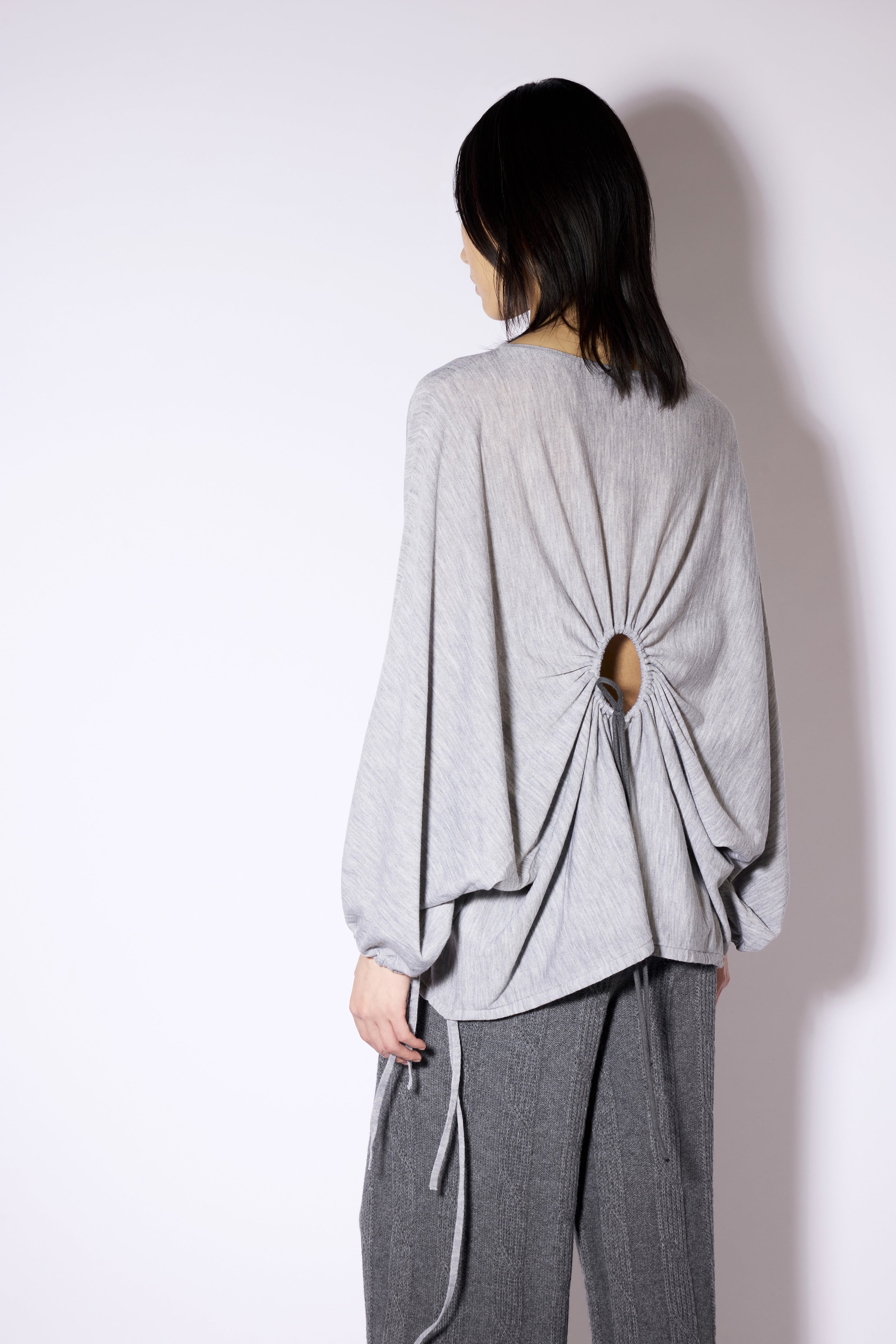 Liviana Conti Maglieria Misia pull gris clair 100% laine mérinos