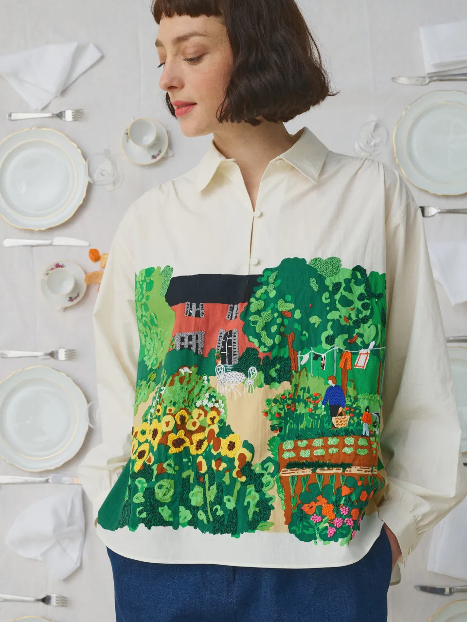 Mii à table Chemise Melodie chemise femme Le Potager coton