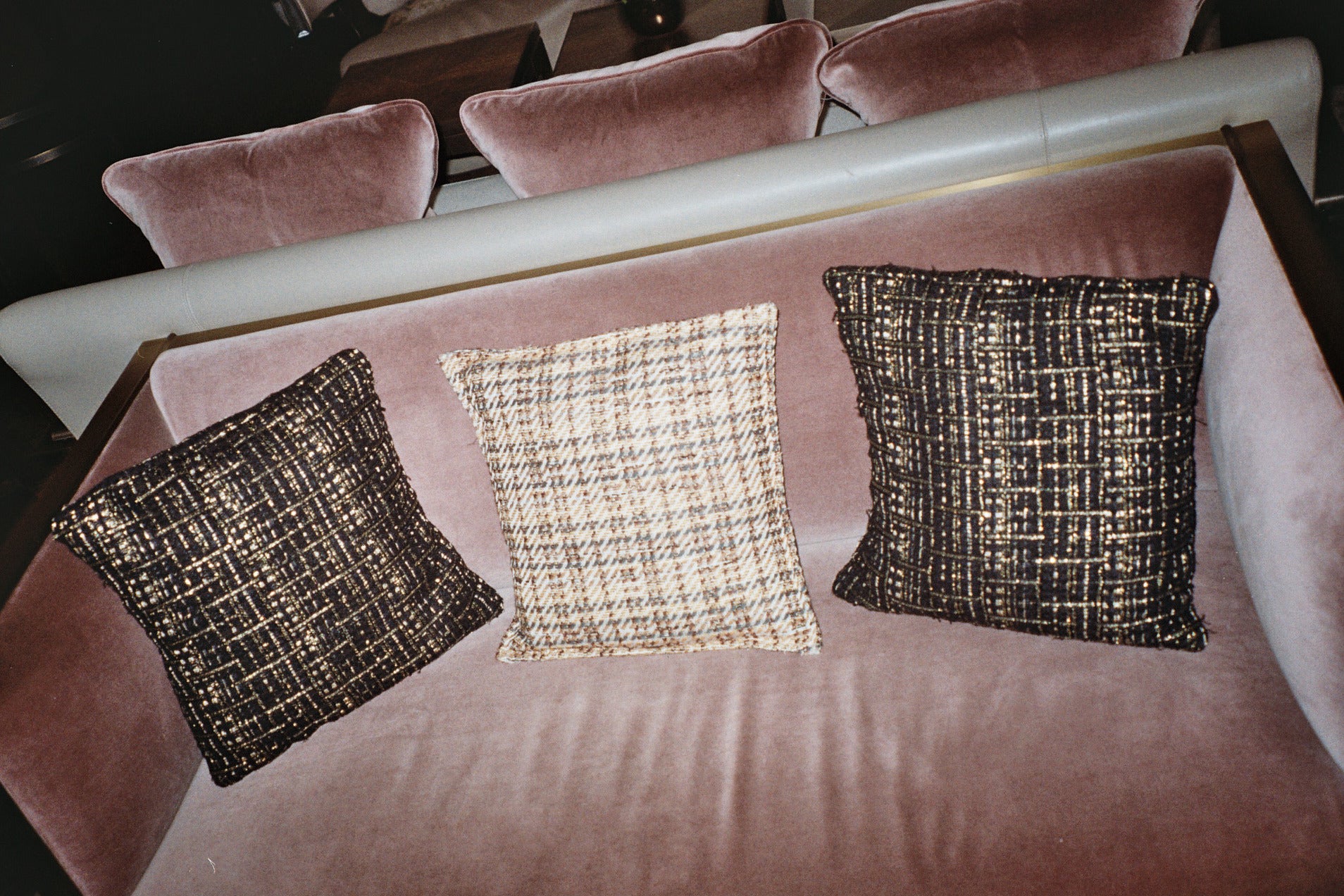 The Ethiquette Empyrée housse coussin tweed 40x40 cm