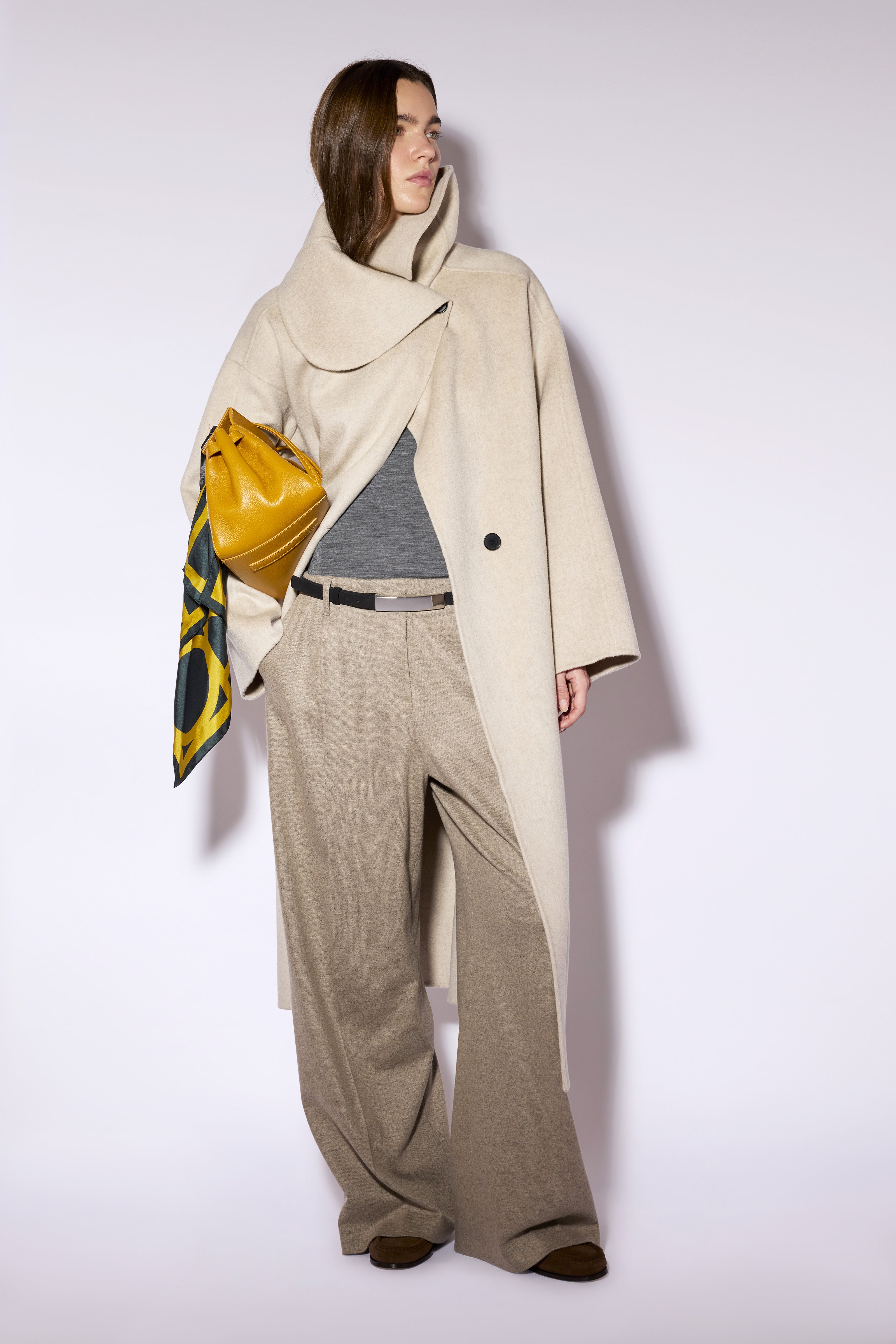 Liviana Conti Russell manteau femme mocaccino laine