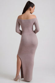Oh Polly 12475 Terneigh robe maxi maille taupe