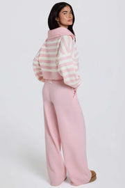 Oh Polly Trousers jogging large rose pâle
